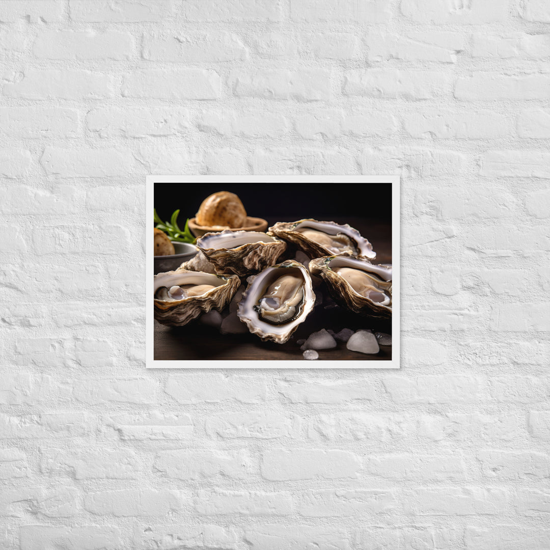 Bluff Oysters Framed poster 🤤 from Yumify.AI