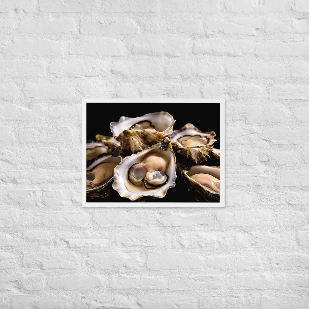 Bluff Oysters Framed poster 🤤 from Yumify.AI