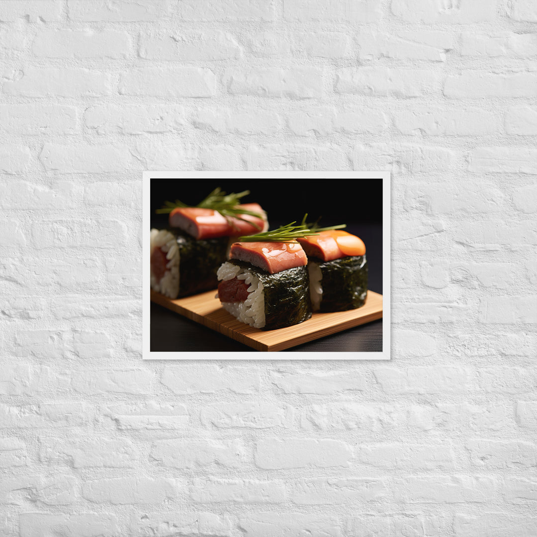 Spam Musubi Framed poster 🤤 from Yumify.AI