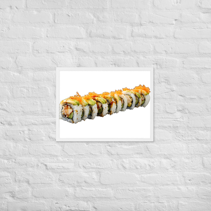 Vibrant Dragon Roll Sushi Framed poster 🤤 from Yumify.AI