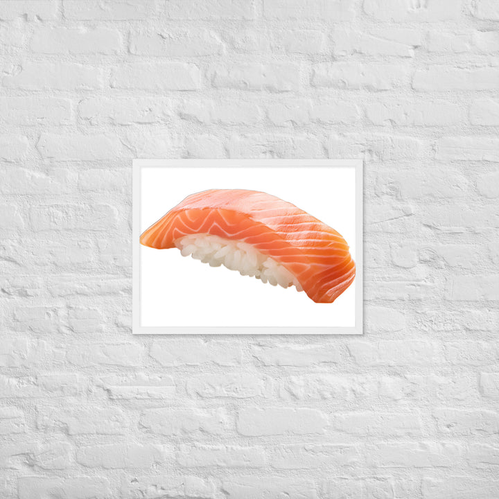 Glistening Salmon Nigiri Framed poster 🤤 from Yumify.AI