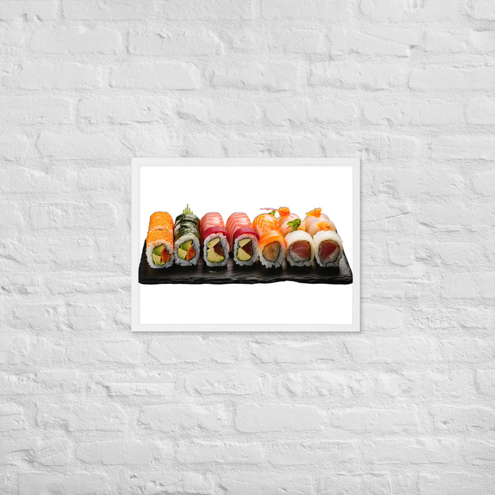 Exquisite Maki Sushi Assortment Framed poster 🤤 from Yumify.AI