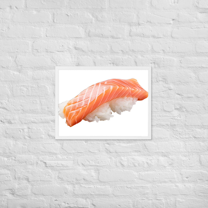 Glistening Salmon Nigiri Framed poster 🤤 from Yumify.AI