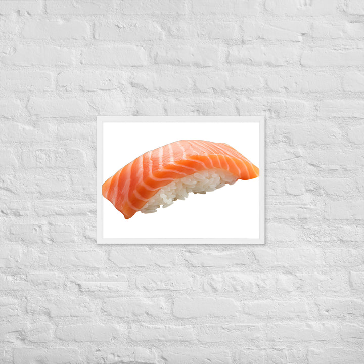 Glistening Salmon Nigiri Framed poster 🤤 from Yumify.AI