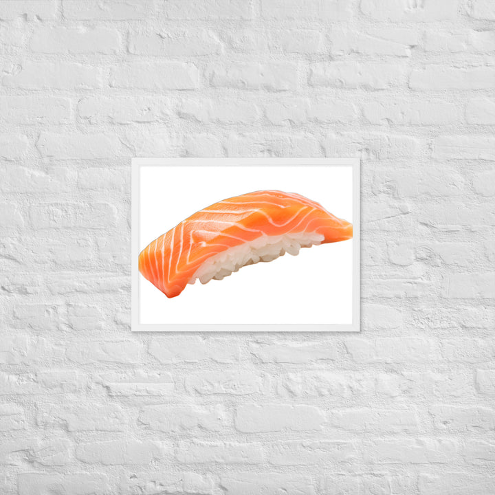 Glistening Salmon Nigiri Framed poster 🤤 from Yumify.AI