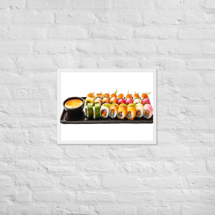 Exquisite Maki Sushi Assortment Framed poster 🤤 from Yumify.AI