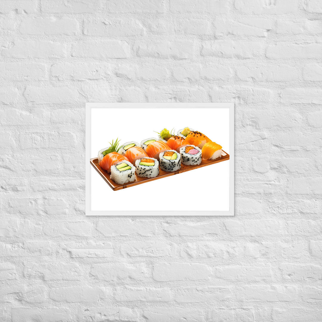 Exquisite Maki Sushi Assortment Framed poster 🤤 from Yumify.AI