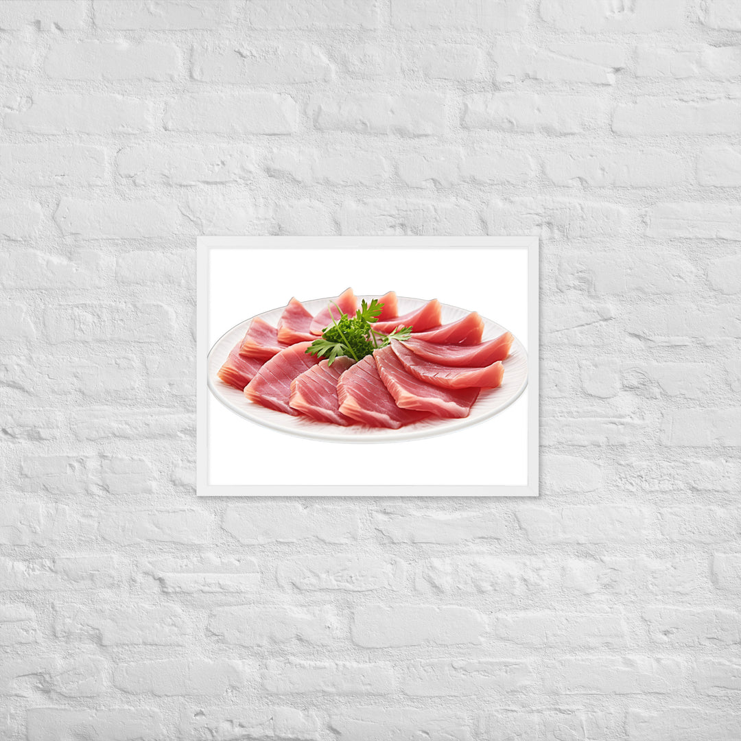 Delicate Tuna Sashimi Platter Framed poster 🤤 from Yumify.AI