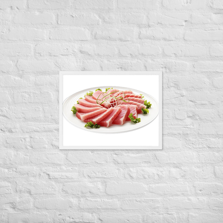 Delicate Tuna Sashimi Platter Framed poster 🤤 from Yumify.AI