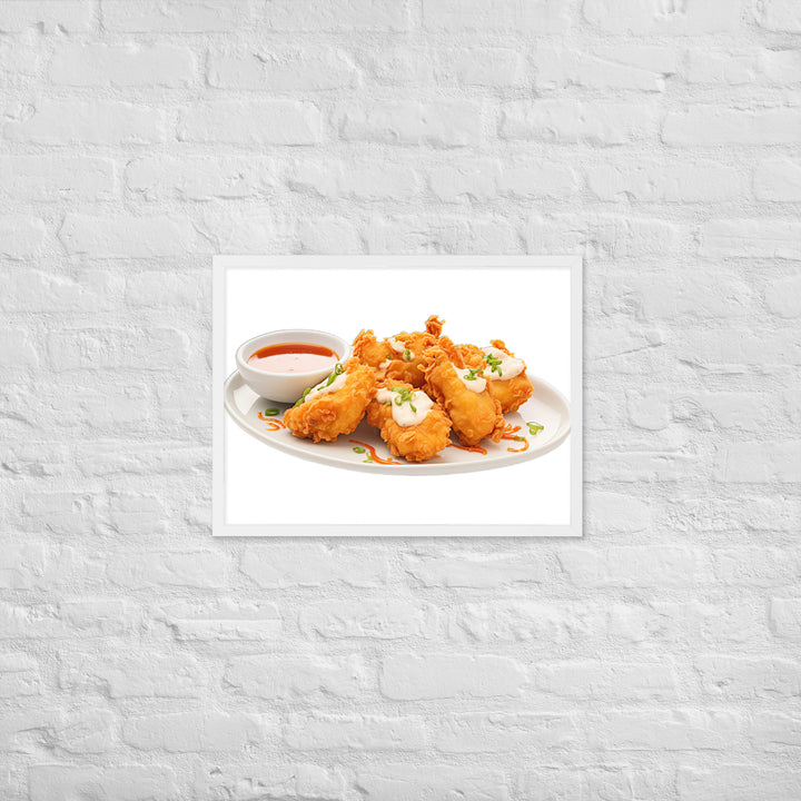 Tempura Fried Oysters Framed poster 🤤 from Yumify.AI