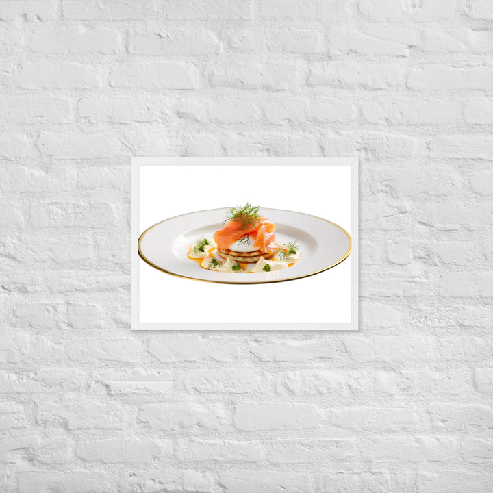 Salmon Eggs Benedict Framed poster 🤤 from Yumify.AI