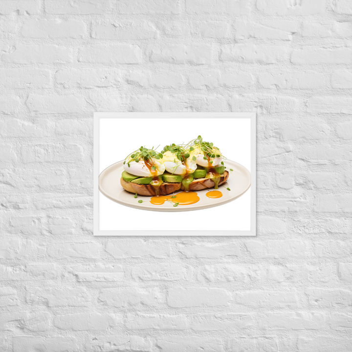 Avocado Eggs Benedict Framed poster 🤤 from Yumify.AI