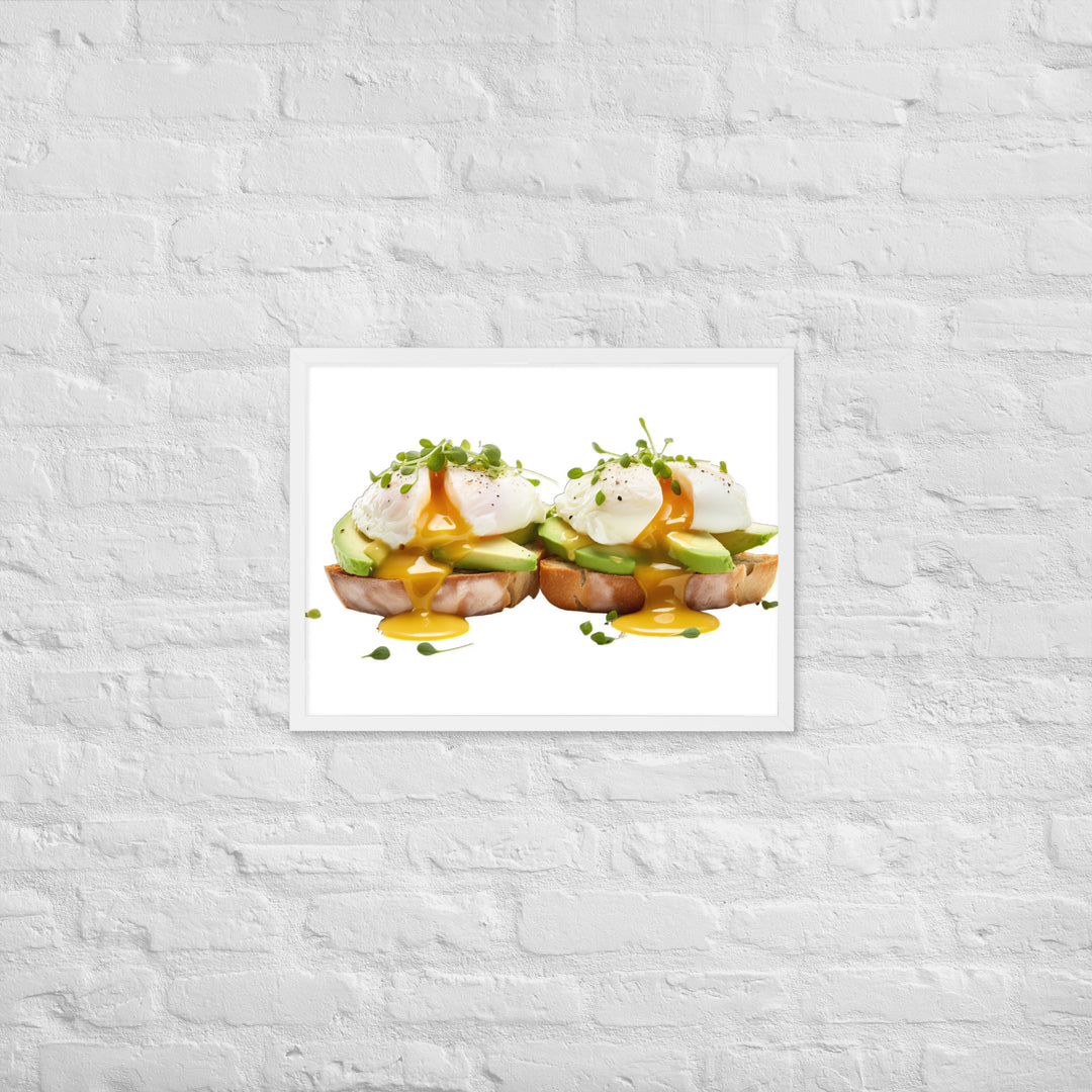 Avocado Eggs Benedict Framed poster 🤤 from Yumify.AI