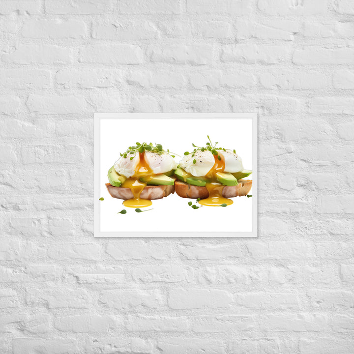 Avocado Eggs Benedict Framed poster 🤤 from Yumify.AI