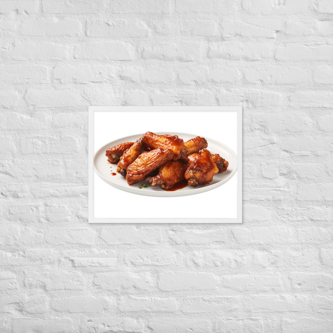 Sweet BBQ Chicken Wings Framed poster 🤤 from Yumify.AI