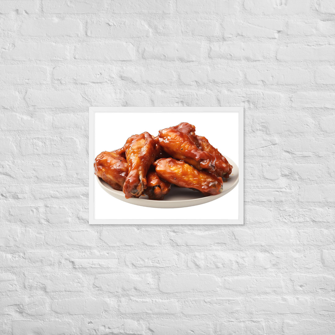 Sweet BBQ Chicken Wings Framed poster 🤤 from Yumify.AI