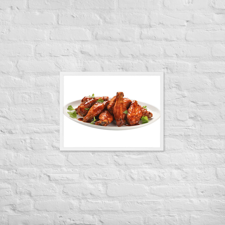 Sweet BBQ Chicken Wings Framed poster 🤤 from Yumify.AI