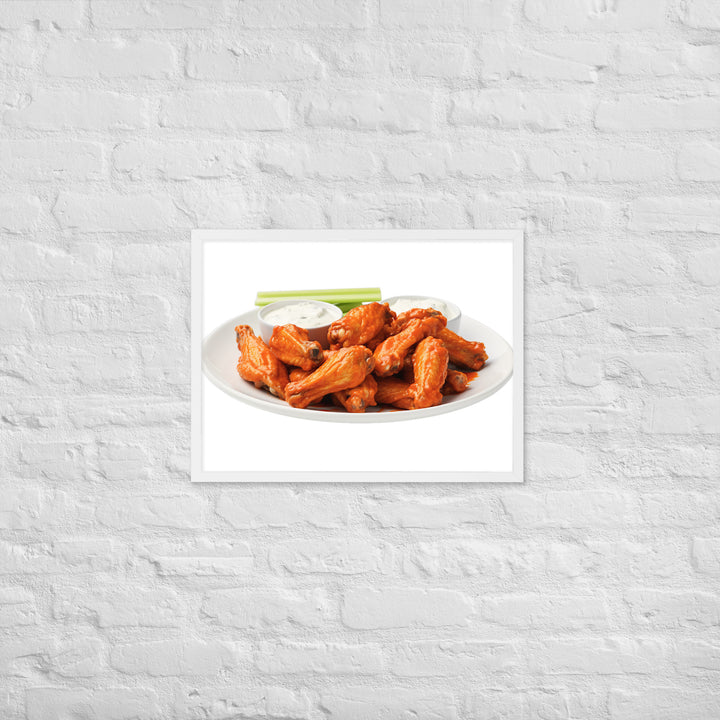 Spicy Buffalo Chicken Wings Framed poster 🤤 from Yumify.AI