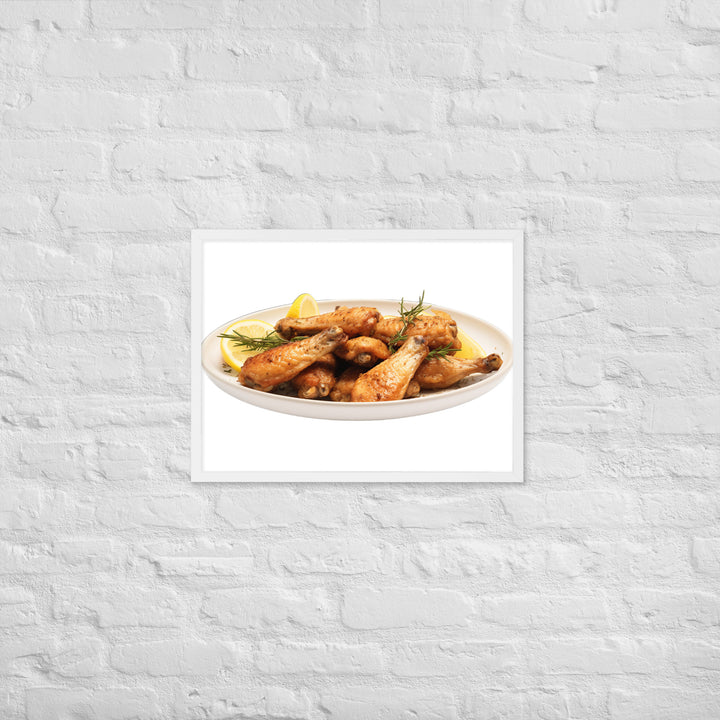 Lemon Pepper Chicken Wings Framed poster 🤤 from Yumify.AI