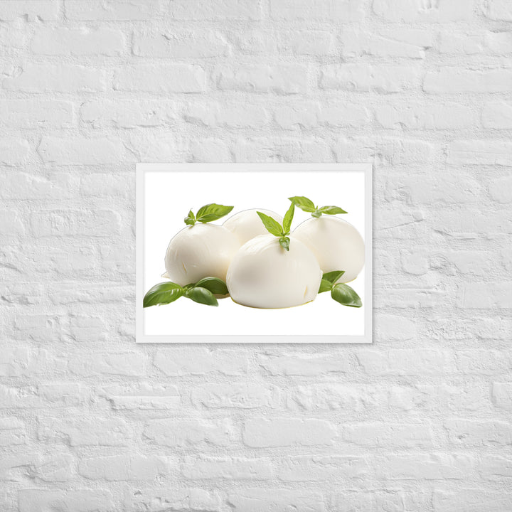 Fresh Mozzarella Balls Framed poster 🤤 from Yumify.AI