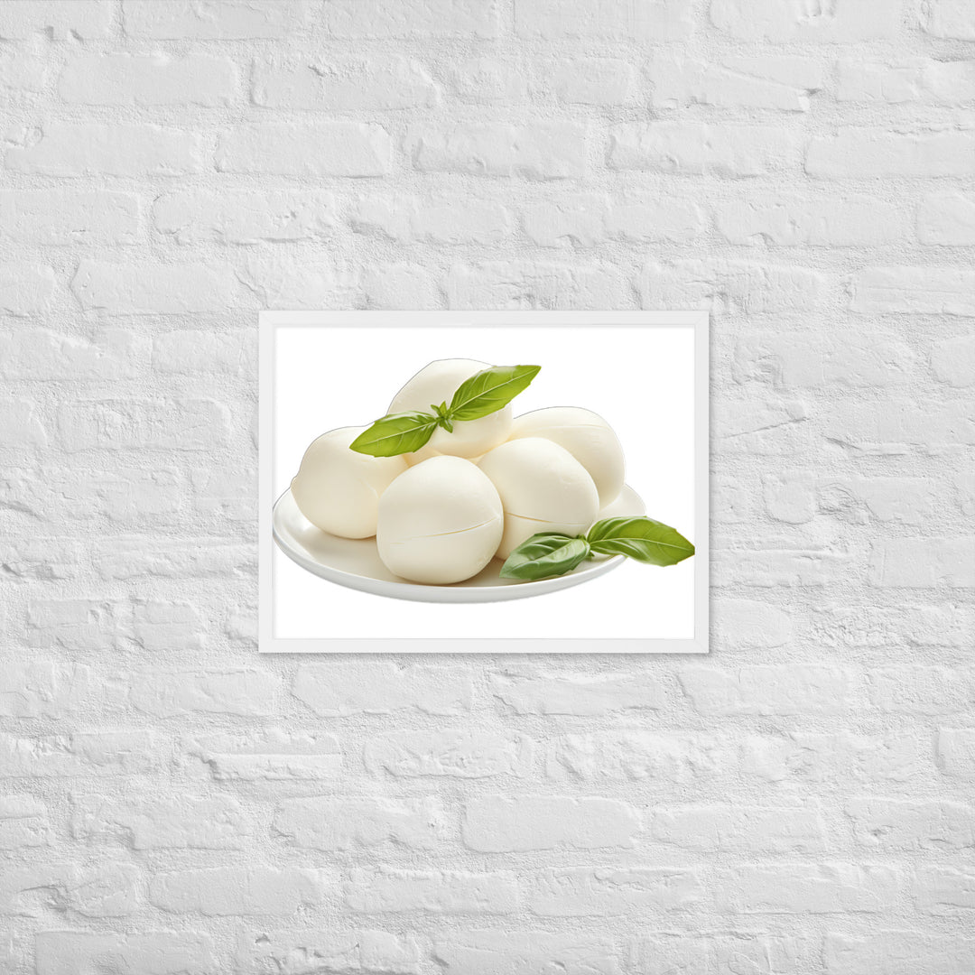 Fresh Mozzarella Balls Framed poster 🤤 from Yumify.AI