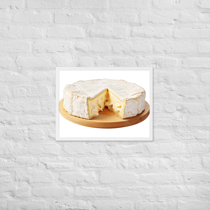 Creamy Brie Wheel Framed poster 🤤 from Yumify.AI