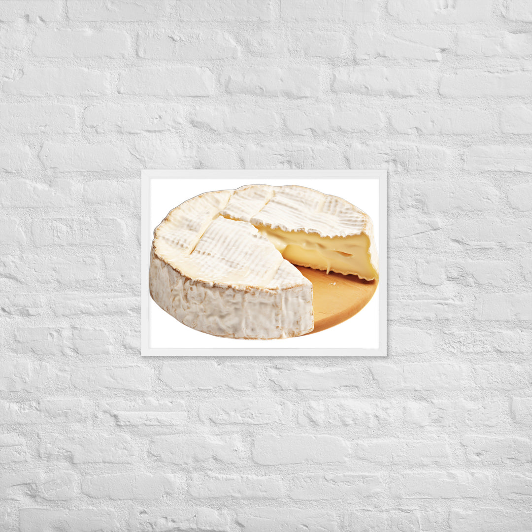 Creamy Brie Wheel Framed poster 🤤 from Yumify.AI