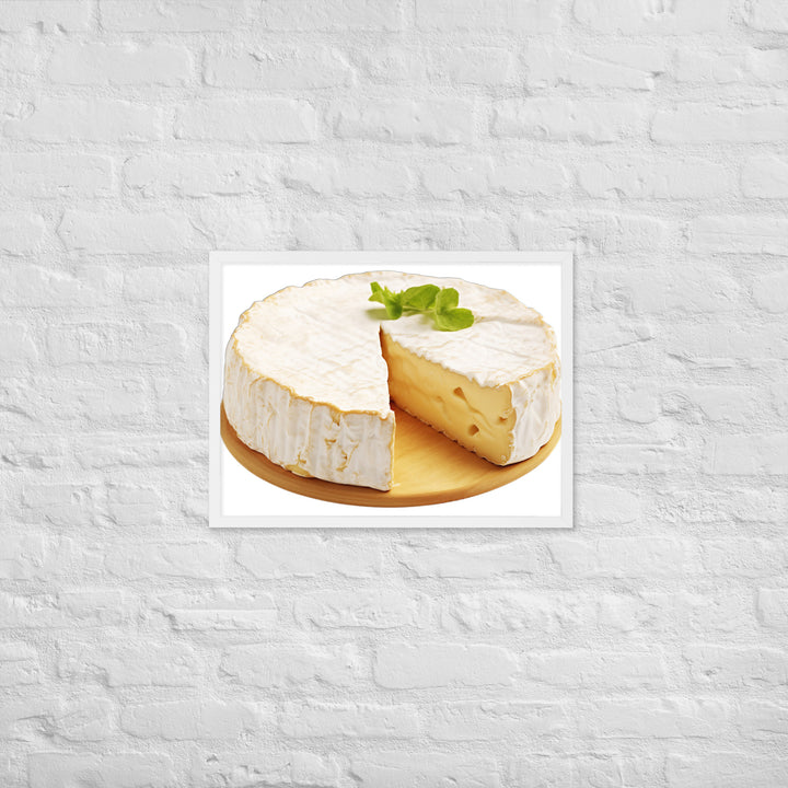 Creamy Brie Wheel Framed poster 🤤 from Yumify.AI