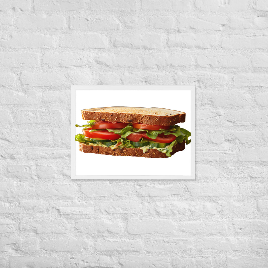 Veggie Delight Sandwich Framed poster 🤤 from Yumify.AI