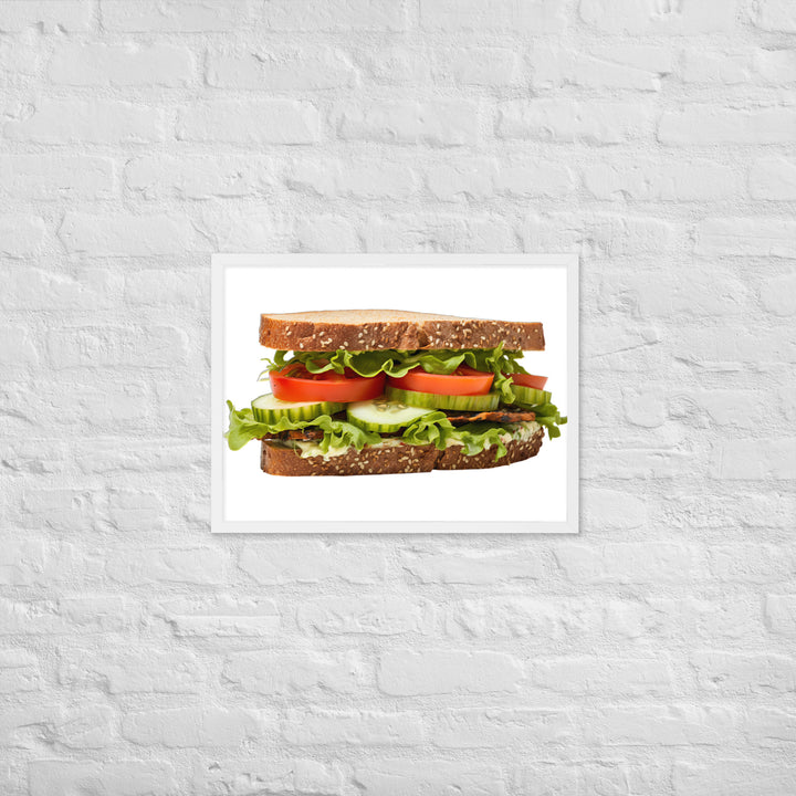 Veggie Delight Sandwich Framed poster 🤤 from Yumify.AI