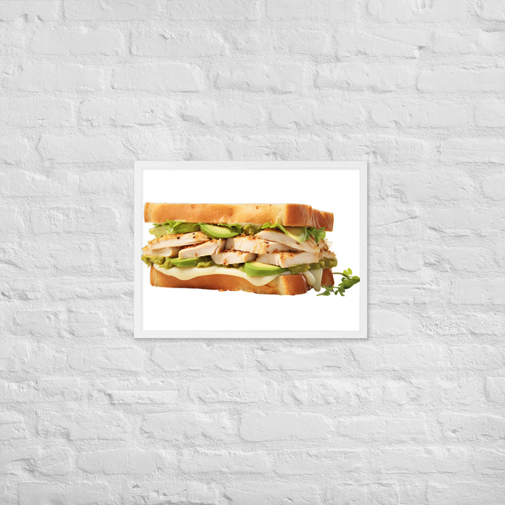 Chicken Avocado Sandwich Framed poster 🤤 from Yumify.AI