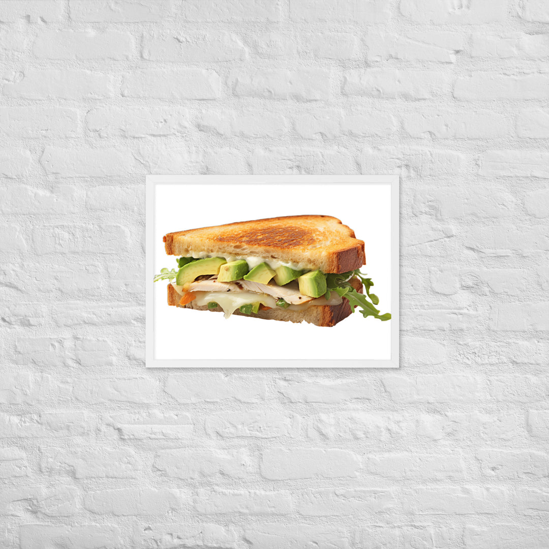 Chicken Avocado Sandwich Framed poster 🤤 from Yumify.AI