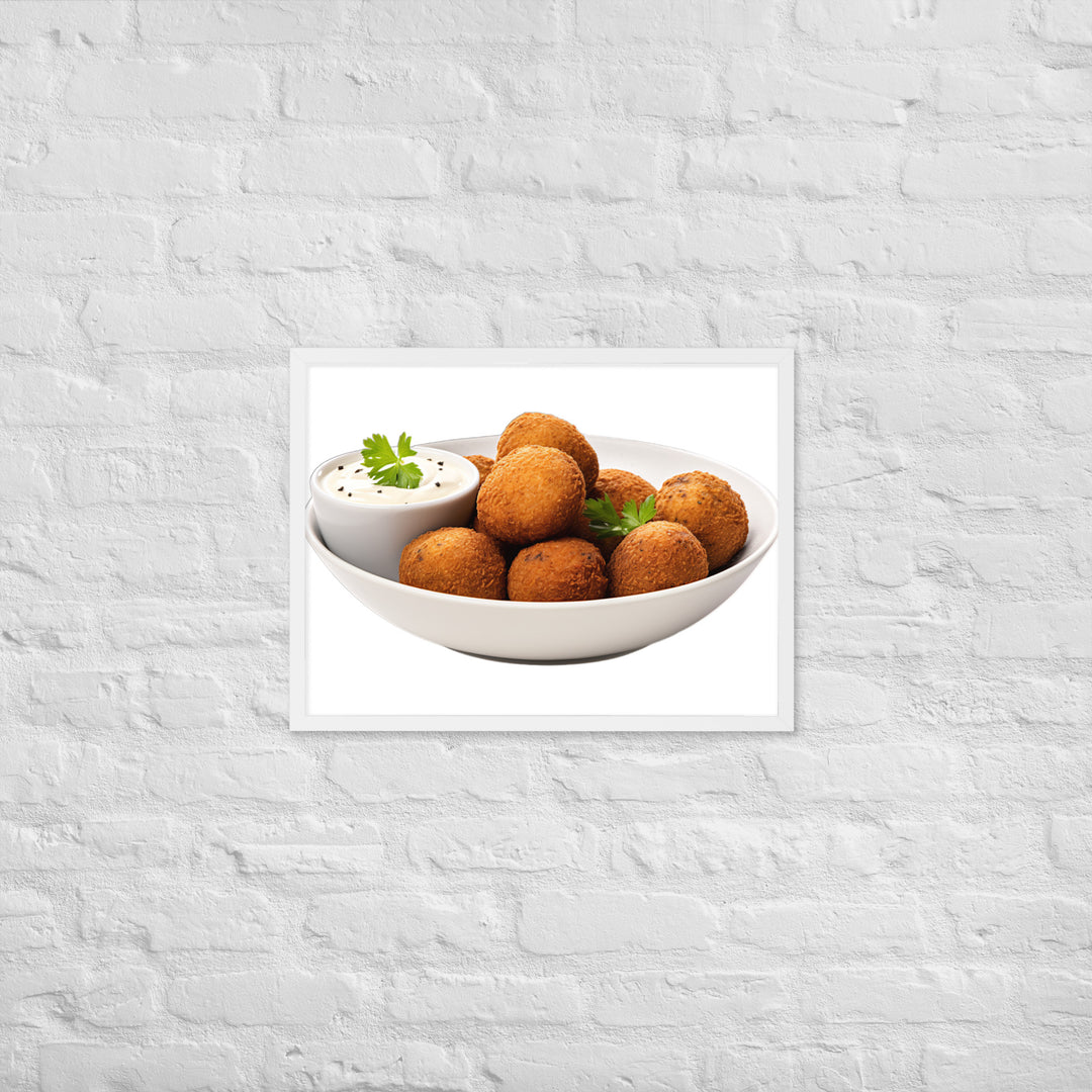 Spicy Falafel with Dipping Sauce Framed poster 🤤 from Yumify.AI