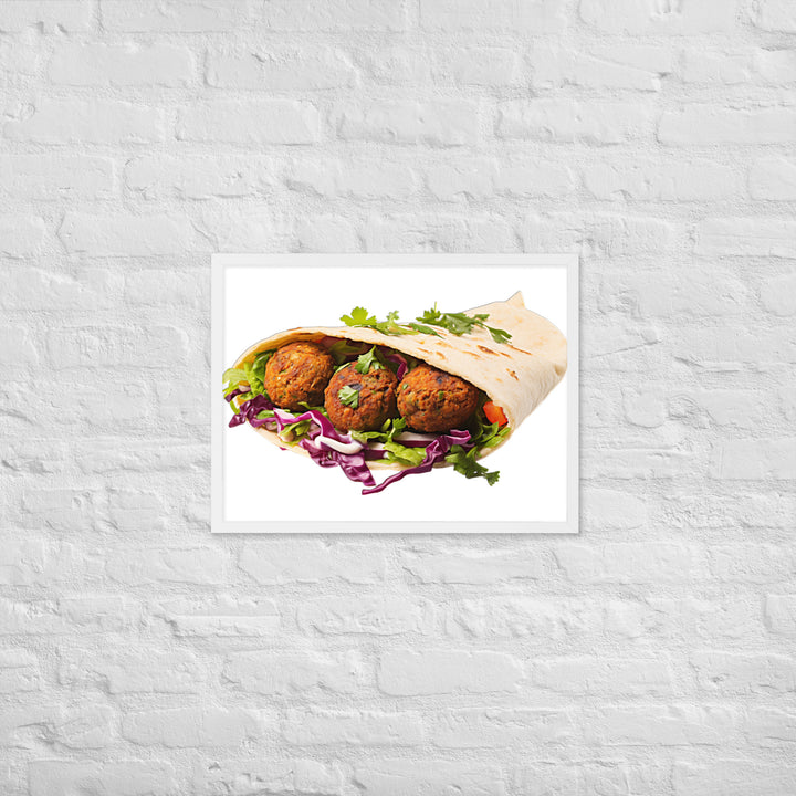 Fresh Falafel Pita Pocket Framed poster 🤤 from Yumify.AI