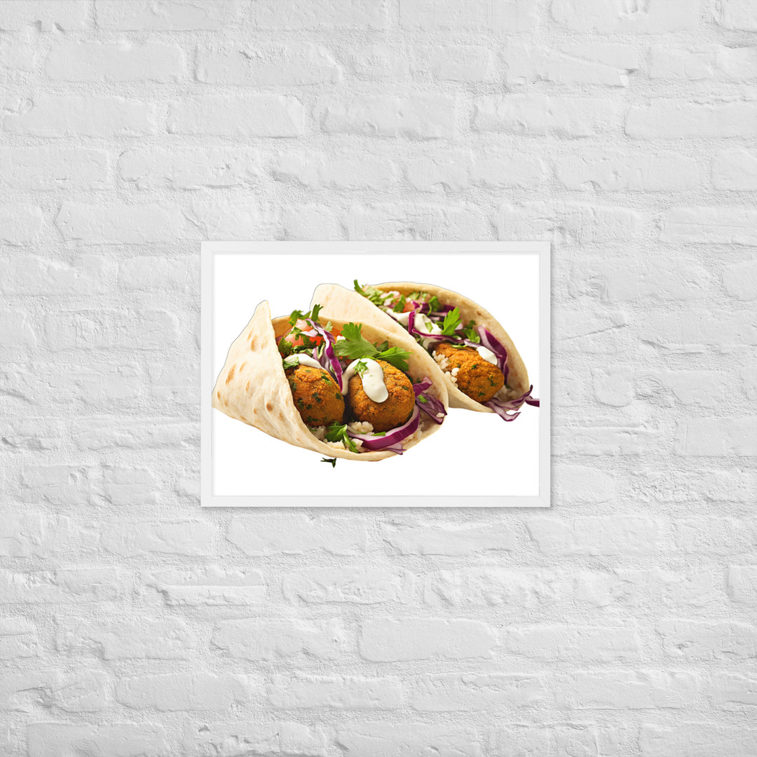 Fresh Falafel Pita Pocket Framed poster 🤤 from Yumify.AI