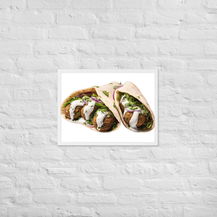 Fresh Falafel Pita Pocket Framed poster 🤤 from Yumify.AI