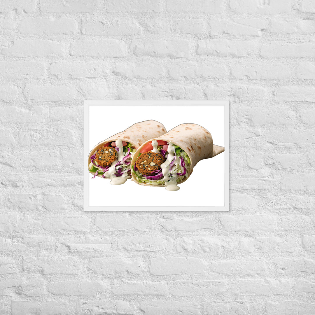 Falafel Wrap Rolled Perfection Framed poster 🤤 from Yumify.AI