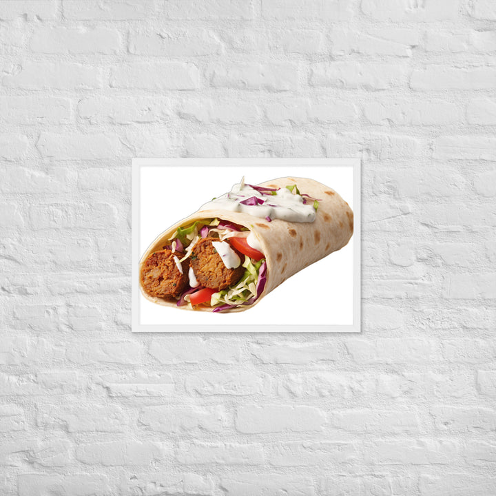 Falafel Wrap Rolled Perfection Framed poster 🤤 from Yumify.AI