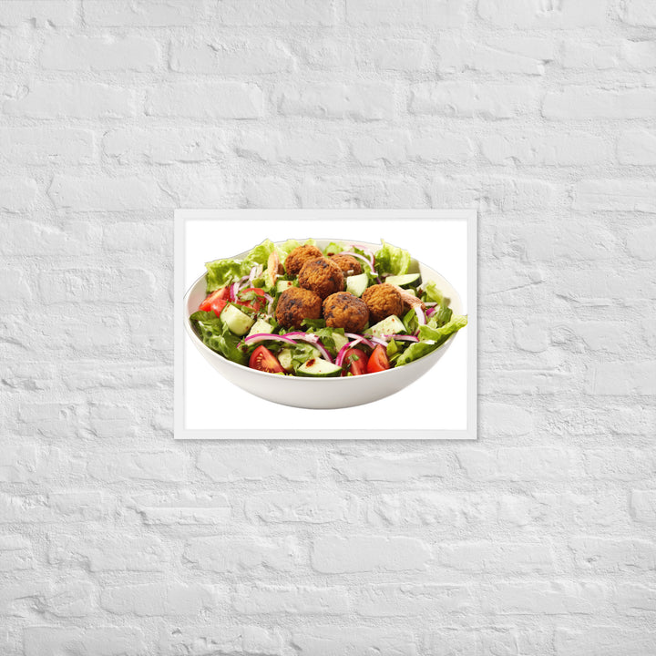 Falafel Salad Bowl Framed poster 🤤 from Yumify.AI