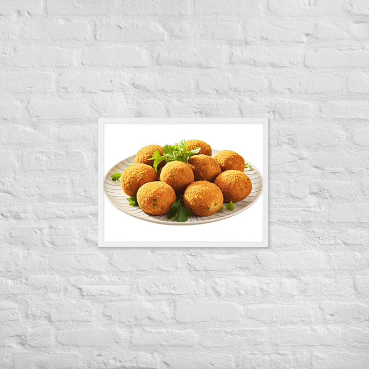 Crisp Golden Falafel Framed poster 🤤 from Yumify.AI