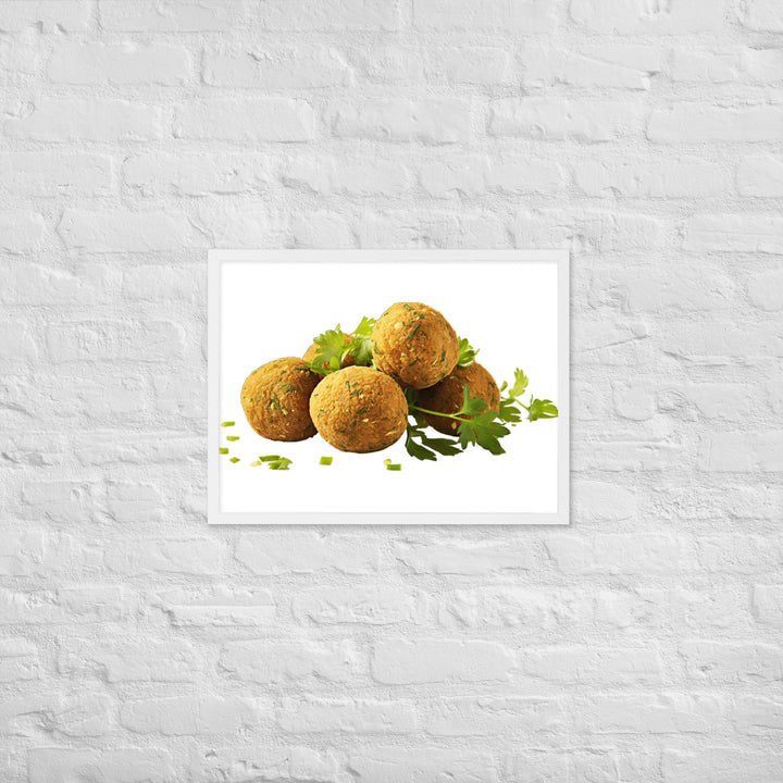 Crisp Golden Falafel Framed poster 🤤 from Yumify.AI