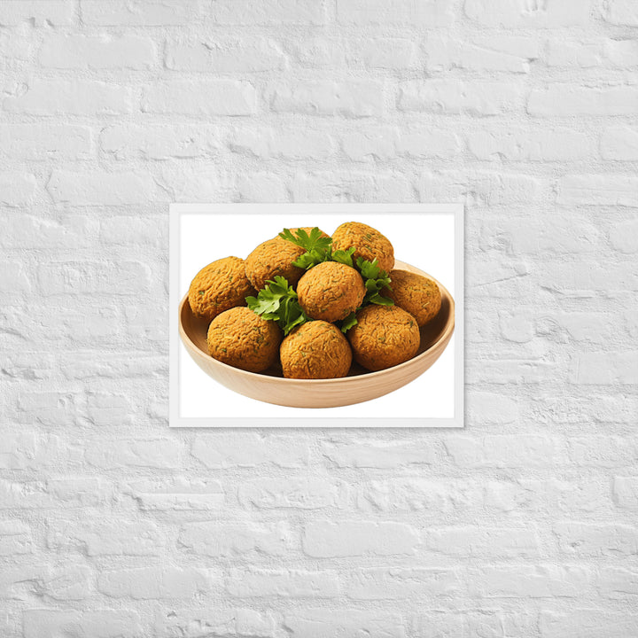 Crisp Golden Falafel Framed poster 🤤 from Yumify.AI