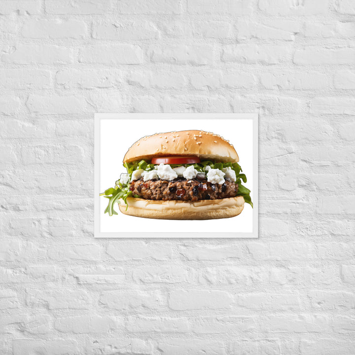 Exotic Lamb Burger Fusion Framed poster 🤤 from Yumify.AI