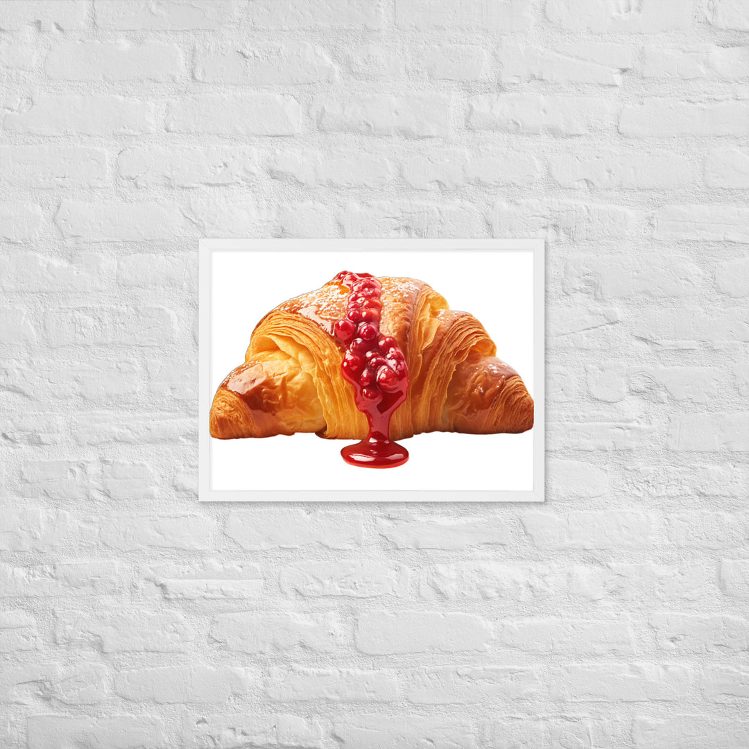 Raspberry Jam Croissant Framed poster 🤤 from Yumify.AI