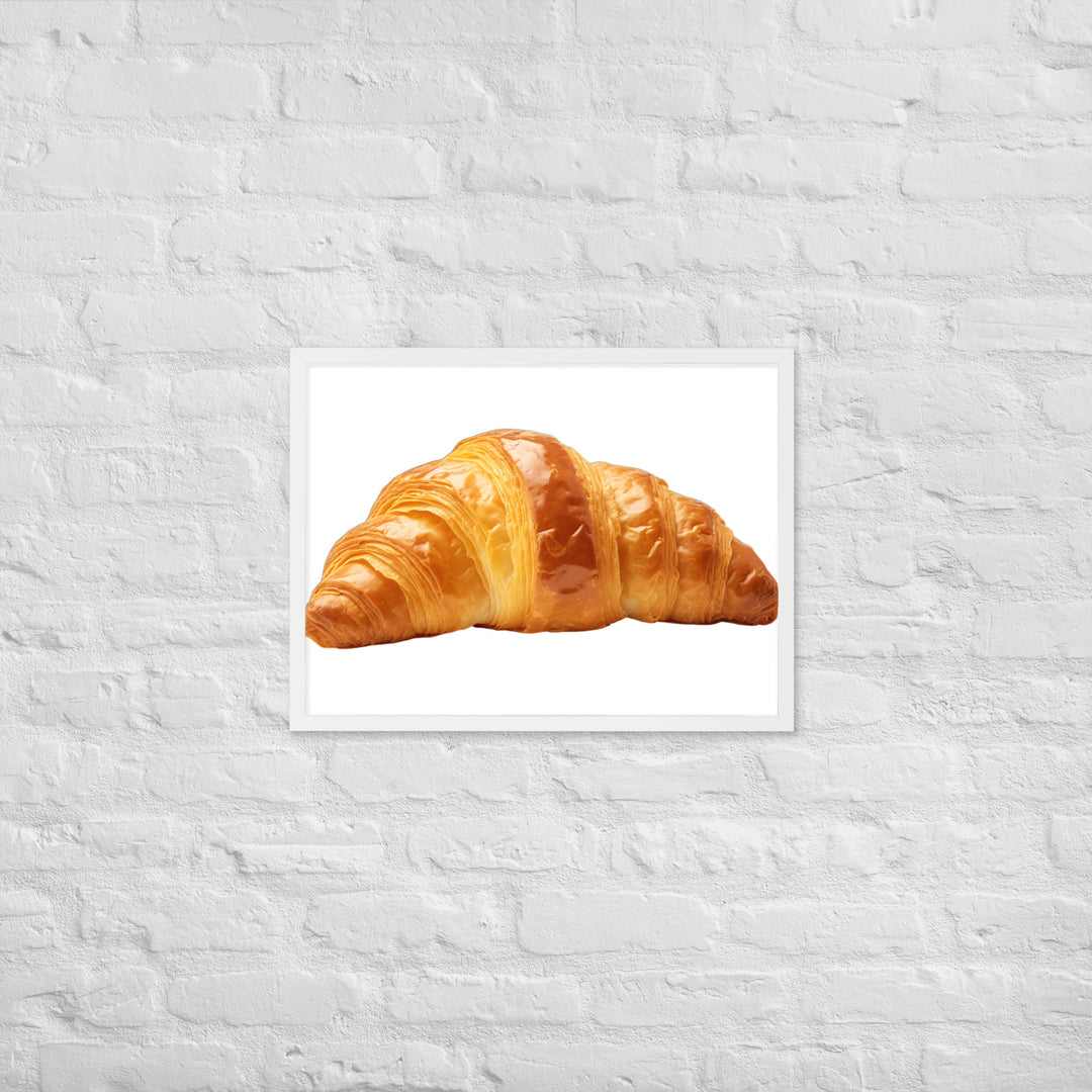 Golden Butter Croissant Framed poster 🤤 from Yumify.AI