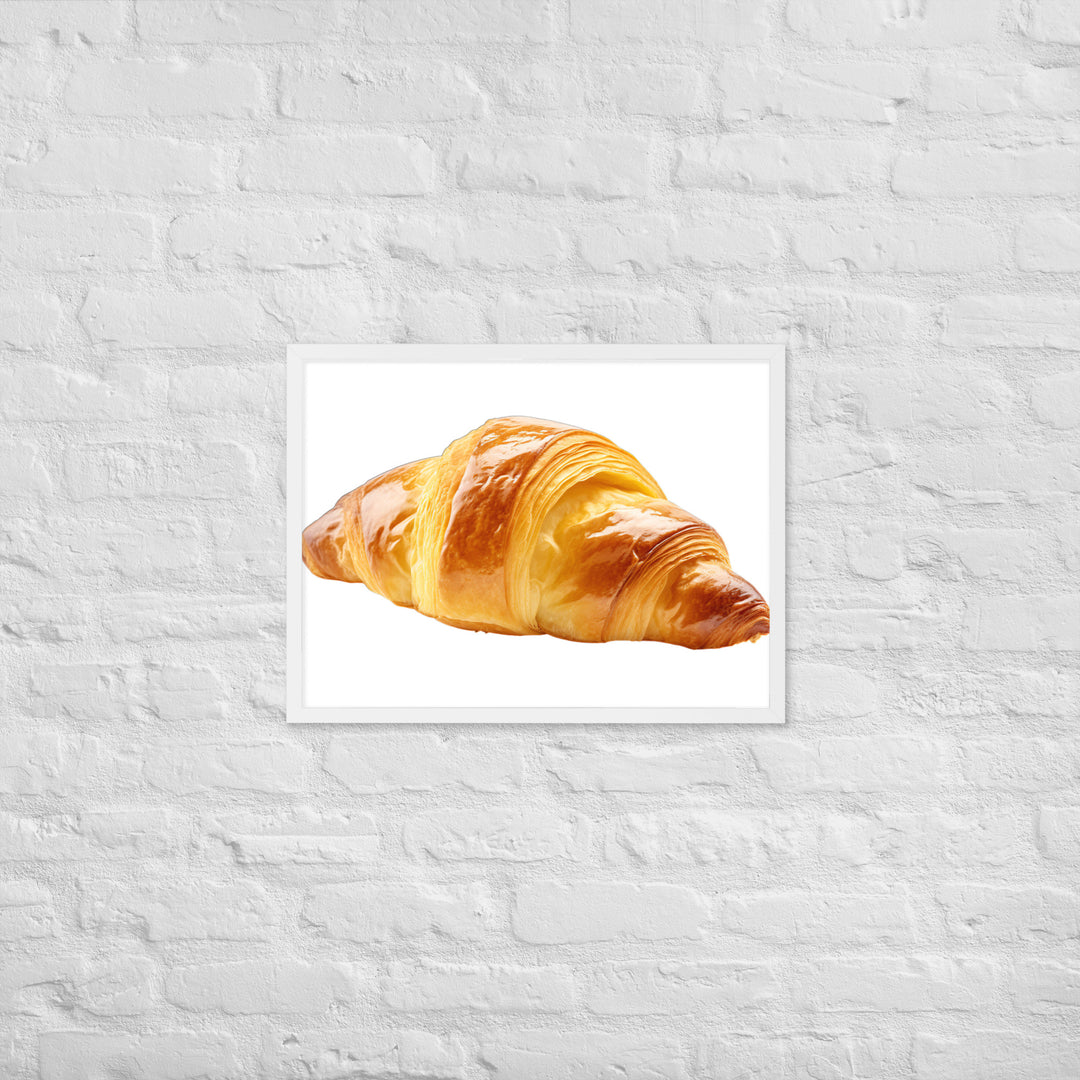 Golden Butter Croissant Framed poster 🤤 from Yumify.AI