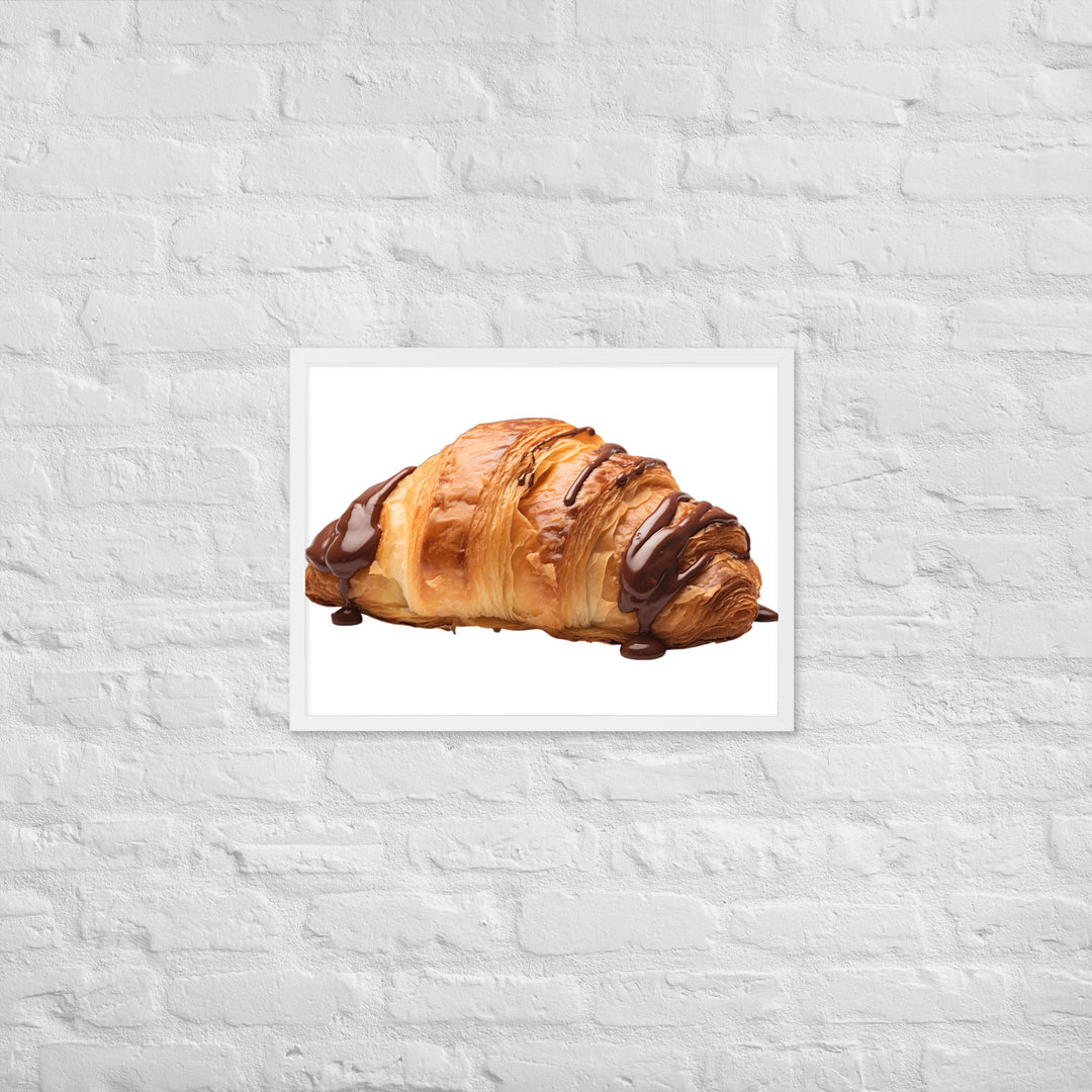 Chocolate Filled Croissant Framed poster 🤤 from Yumify.AI