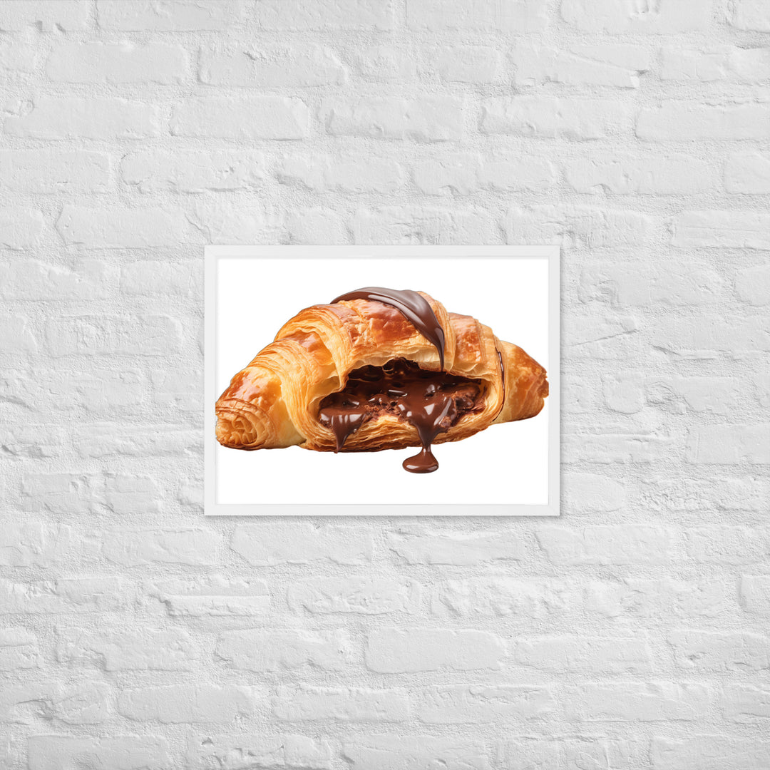 Chocolate Filled Croissant Framed poster 🤤 from Yumify.AI