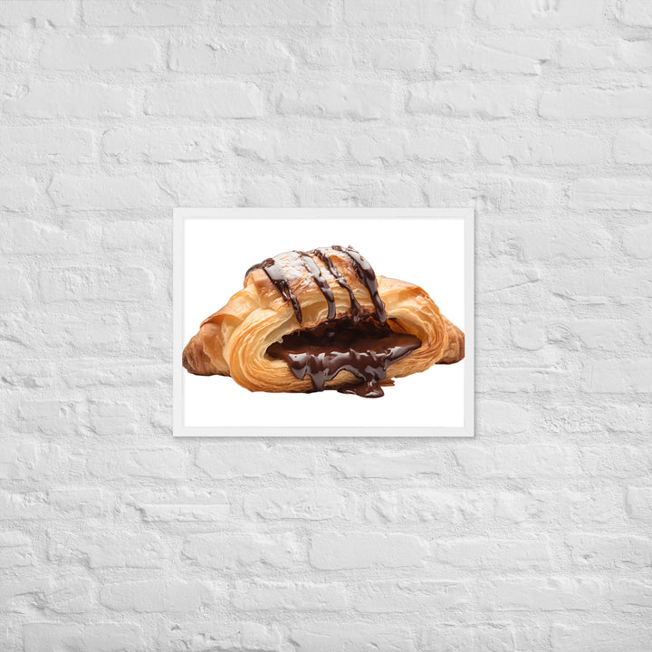 Chocolate Filled Croissant Framed poster 🤤 from Yumify.AI