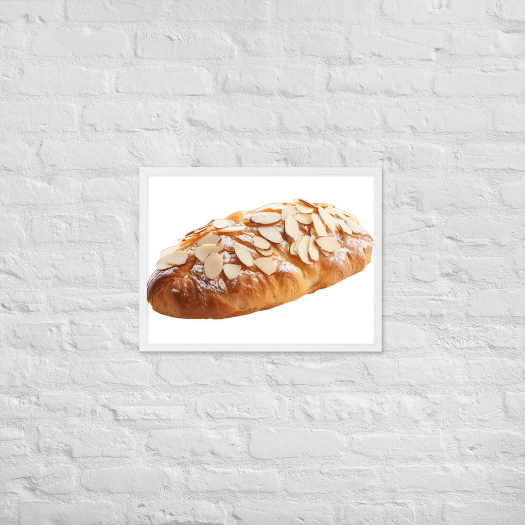 Almond Topped Croissant Framed poster 🤤 from Yumify.AI